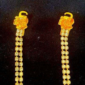 Gold and diamond rhinestone straps
